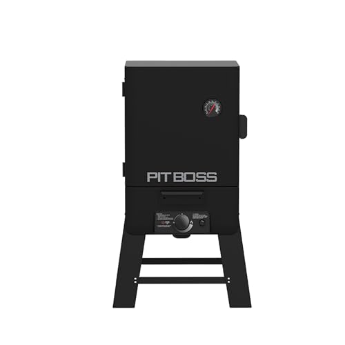 Pit Boss 3-Series Electric Vertical Smoker with Analog Controller and Wood Chip Tray, 880-Sq. In. 4-Rack Cooking Space, 100°F to 300°F Temperature Range, Black