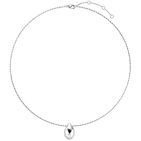 LecAit Silver Waterdrop necklace for Women,14k Gold Plated Teardrop Drop necklaces for Women Fashion Jewelry Gift Cover