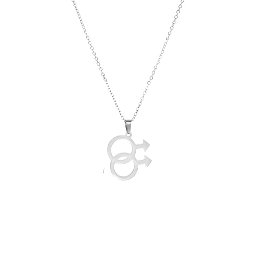 Collier Pendentif Symbole Lesbien cadeau idéal en argent 925