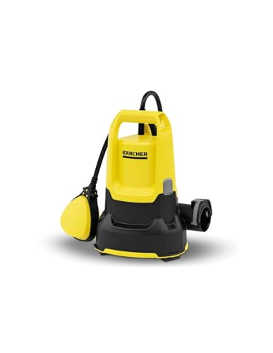 Kärcher SP 9.000 Flat Bomba Sumergible de Aspiración Plana, Caudal: 9.000 l/h, Profundidad: máx. 7 m, para Agua Sucia con Partículas de un Tamaño de hasta 5 mm, Agua Restante: 1 mm, Presión: 0,6 bar