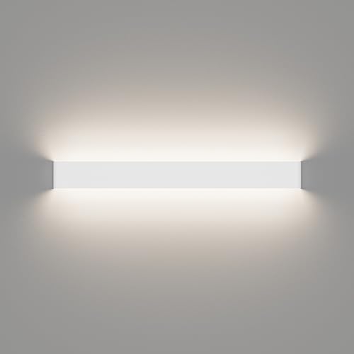 Klighten Applique da Parete Interno Moderno LED 83CM Lampada da Parete 30W Bianco Naturale 4500K Lampada da Muro per Camera da Letto Soggiorno Corridoio Scale (Bianco)