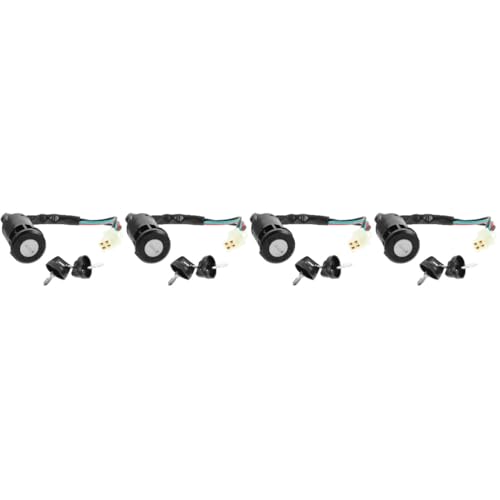 Llave de encendido universal para moto y quad kit de 4 juegos de interruptores metálicos Ciieeo