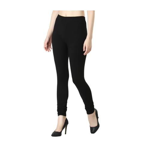 Image of Women's Slim Fit Cotton Lycra Churidar Leggings|Full Length|