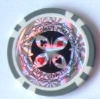 Squirrel Poker 14G Ultimte Poker Chips - 25pcs per roll - 10 Value Variations (100/500/1000/5000) (White - $1)