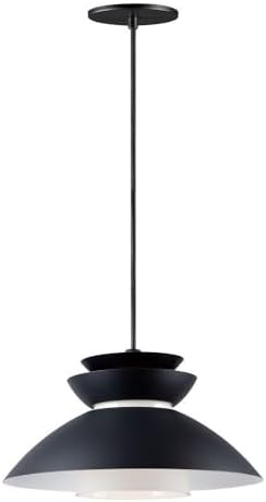 Maxim Nordic-One Light Pendant-14.25 Inches Wide by 8 inches high-Black Finish -Traditional Installation