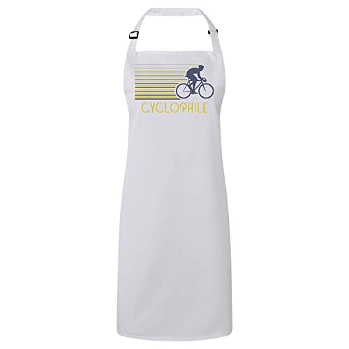 Tablier vélo France blanc pour cuisiner les jours de grande course de route