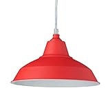 Metal: pantalla con un diámetro de aprox. 28 cm; el interior es de color blanco; exterior de color