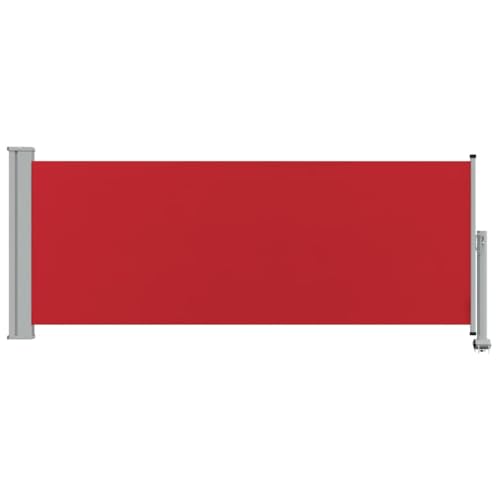 Store latéral extensible rouge idéal pour protéger votre terrasse du vent - 5