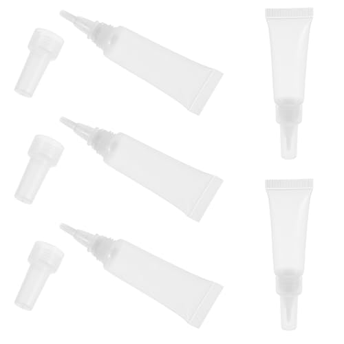 HOMSFOU 5���� 10ml �N���A���C�h�I�[�v�j���O ���b�v�O���X�e�� �l�ߑւ��p�v���X�`�b�N�`���[�u ���s�p���b�v�N���[���`���[�u ���ϕiDIY