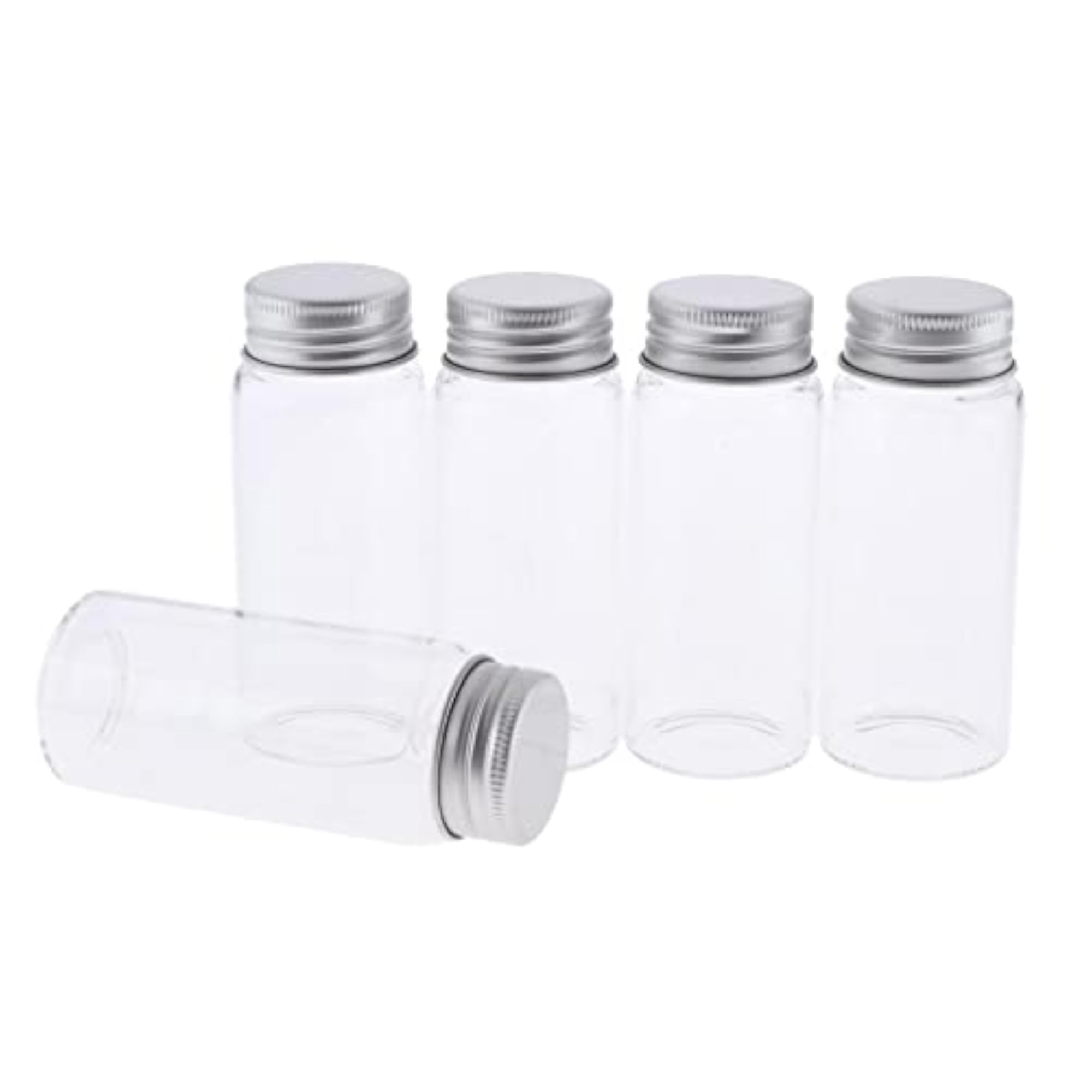 3X5Pcs Refillable Glass Makeup Bottles Cosmetic Pills Storage Containers