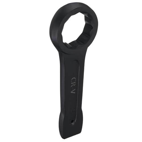 sourcing map Chiave ad anello con estremità slogging da 70 mm in acciaio CR-V metrico a 12 punti, chiave a testa singola, strumento manuale per riparazioni meccaniche automobilistiche