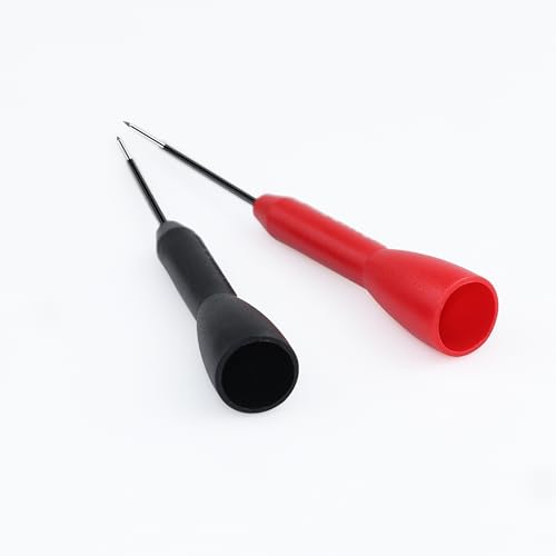 Image of 8 Pack Professional Multimeter Test Leads Probes - 2mm Ultra-Thin Needle Tips, 600V /10A CAT II Non-Destructive Wire Piercing Clips, Nickel-Plated Copper Automotive Electrical Testing Probes