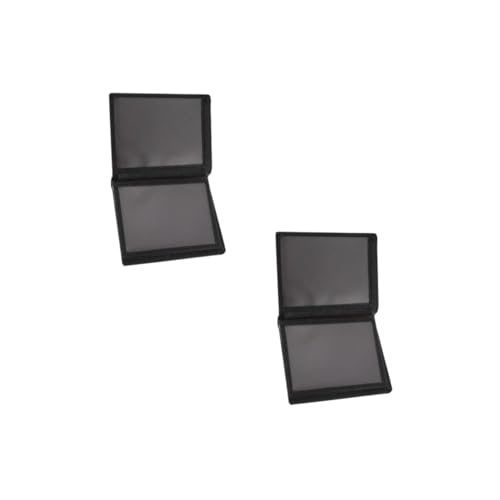 HOMSFOU 2pcs Leather Card Organizer Id Card Holder Credit Wallet Pouch Bank Holder