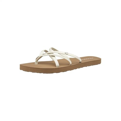 Image of Volcom Women's New School Strappy Flip Flop Flat Slide Sandal