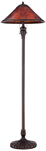 Regency Hill LG031B Capistrano Mission Farmhouse Traditional Standing Floor Lamp 57.5 Inch Tall Rustic Bronze Metal Brown Red Natural Mica Empire Shade thumb #5
