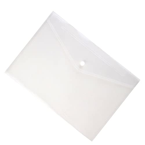Artibetter 12 Pcs A4 Size Paper File Folders Document Bag Office File Folder Document Organizer Snap Button
