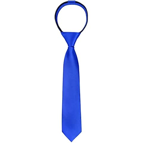 Alizeal Royal Blue Pre-tied Zipper Necktie Cover