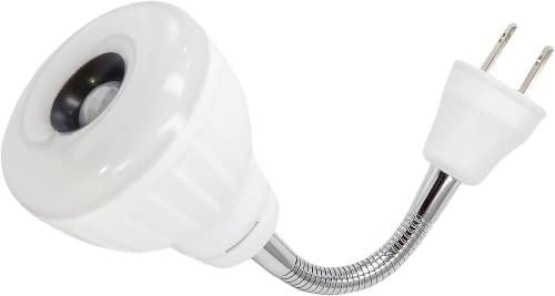 Image of LED Motion-Activated Sensor Dusk to Dawn PIR Night Light AC Outlet Directional Flexible Rotatable 360 Socket Plug-in Wall Stairs Lamp Indoor Closet Cabinet Toilet Garage Ceiling Basement 5W 6500K