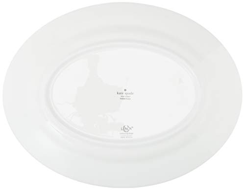 Kate Spade Parker Place 13" Oval Serving Platter, 3.20 Lb, Blue #TOP2