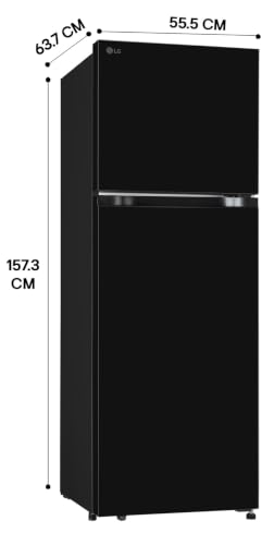 Image of LG 251 L, 2 Star, Smart Inverter, Frost-Free Double Door Convertible Refrigerator with Smart & Dairy Mode (GLT2526XWOB, Onyx Black, Multi Air Flow & Convertible Space for More Storage, 2026 Model)