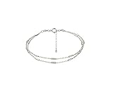 Handmade Dainty Double Stranded Sterling Silver Bracelet
