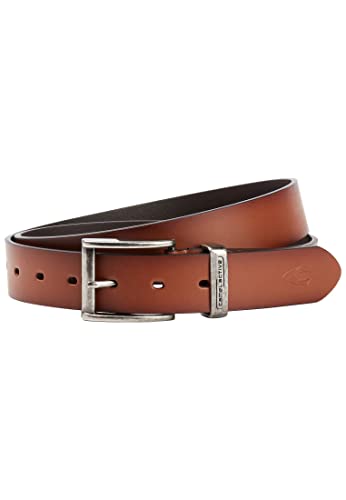 camel active Herren Ledergürtel - Hochwertiges Echtleder, 3,5 cm breit - Perfekt für Hosen, Jeans und Anzüge Cognac menswear-M