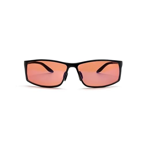 Image of BRADDELL FL-41 Rose Tinted Blue Light Glasses for Migraine Light Sensitivity, Eyestrain and Fluorescent LED Glare (Aluminum)