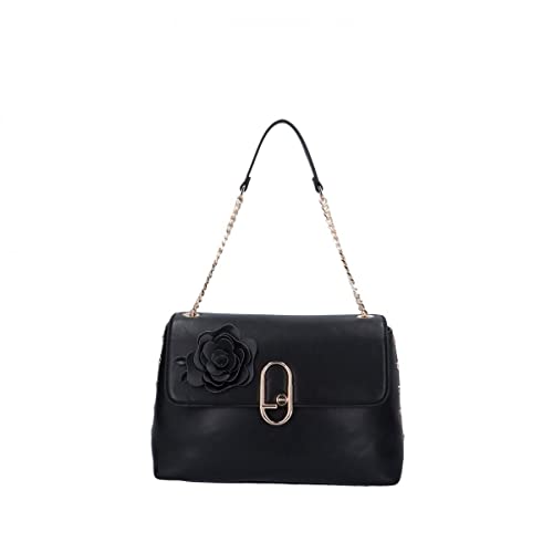 Sac à bandoulière Liu Jo noir authentique avec poignée supérieure NF1232