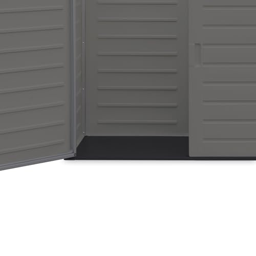 Wasabi - Armario Exterior Resina 1170L – 140x82x124cm – Suelo Incluido - Puerta Doble y Tapa Abatible – Estructura Metálica – Paneles Polipropileno – Cierre Pasador – Almacenaje - Cobertizo Jardín - imagen 8