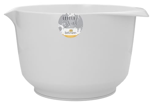 Birkmann, Colour Bowls, Rühr- und Servierschüssel, 4,0 Liter, kratzfest, standfest, nachhaltig, weiß, hochwertige Qualität, modernes Design