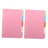 Veemoon 10 Stück Teiliges Farbige Kunststoff-register für Ordner Stabile Index-trennblätter mit...