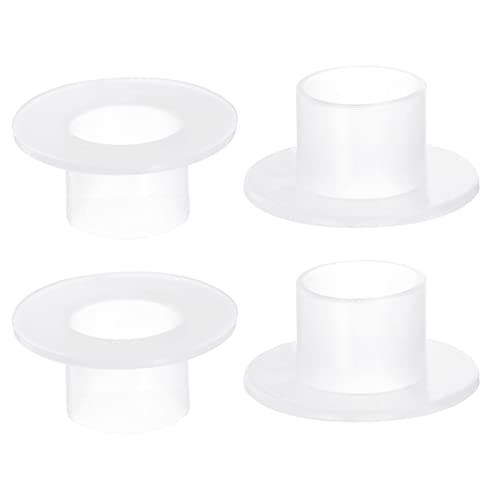 QUARKZMAN 4pz Flangiato Manicotto Cuscinetti 12mm Foro 13.6mm OD 11.2mm Lunghezza Nylon Boccole per Albero Bianco