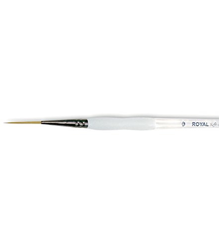 Royal Brush, Gold Royal & Lang Nickel Soft-Grip Script Liner Paintbrush, Taklon, Size 5/0