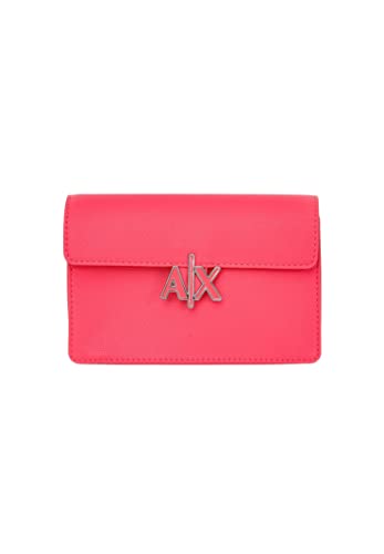ARMANI EXCHANGE Sac à bandoulière fuchsia pour femme avec patch métallique AX, rose