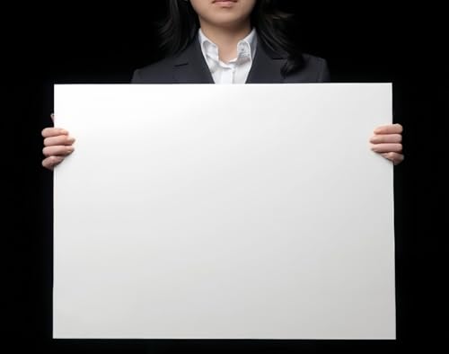 20 Pack 18'' x 24'' Large White Corrugated Plastic Sign Blank Board Double Sided for Garage Sale, Rent, Birthday Party, Guidepost Decorations