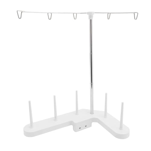 5 Spools Thread Stand, Thread Spool Holder, Sewing Thread Stand with Adjustable Height for Home Sewing Machines and Small Workshops