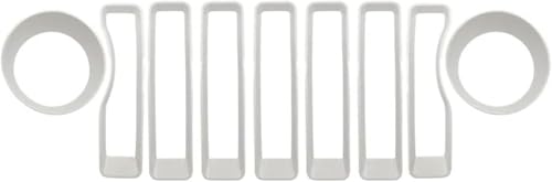 Rejilla de luz antiniebla delantera para Jeep Wrangler JLU y Gladiator JT 2018-2022, malla blanca
