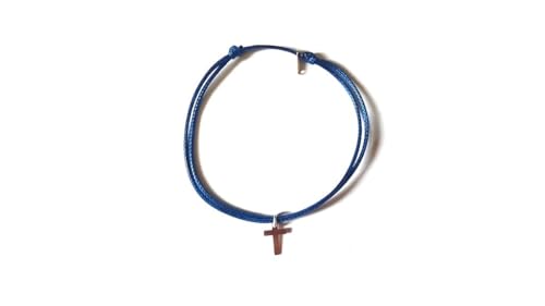 Bracelet cordon Croix Chrétienne argent 925 réglable Bracelet Chrétien Bracelet religieux protection communion Baptême Marraine Parrain Filleul