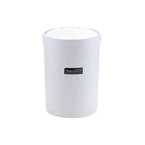 Cubo de basura de cocina de plástico con tapa para baño doméstico 2