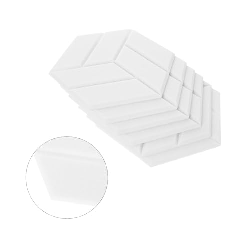 Paneles acústicos autoadhesivos YARNOW 6 piezas para insonorización, absorbentes de sonido de fibra de poliéster de alta densidad para estudios de grabación, teatros en casa y oficinas miniatura 7