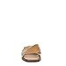 Vionic Women's Poppy Miramar Slide Comfortable Flat Sandals- Supportive Dressy Sandals Comfort Shoes Camel & Gold Leather 6 Medium