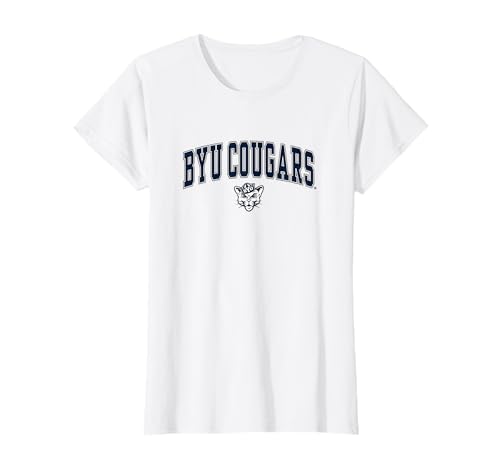 BYU Cougars Womens Arch Over White Officially Licensed T-Shirt