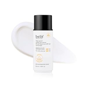 belif Dew Guard Milky Sun Serum SPF 40 – Niacinamide + Hyaluronic Acid, Invisible & Hydrating, Non-comedogenic, Korean Sunscreen, 1.69 fl. oz