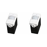 2 Pezzi Sensore di Movimento PIR, Compatibile Con Bticino Matix, Colore Bianco, da Incasso Per Serie Civile, 1 Modulo, Time Lux Regolabile, Angolo Rilevamento 120°