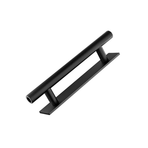 Manetas para puertas Manijas autoadhesivas for manijas de puertas no perforadas, manijas multiusos, tiradores simples y pequeños, 1 ud.(Black)