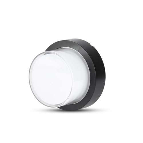 VT-828 Lampada LED 12W tonda caldo 3000K waterproof IP65 - sku 8541 bianco nero