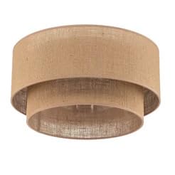 Image of AKWAY Jute Hanging Lamp | Boho Ceiling Lamp for Bedroom, Living Room | Natural Jute Pendant Light | Perfect for Living Room, Dining Room or Office Lighting - (12 inch D x 8 inch H) - Tamish
