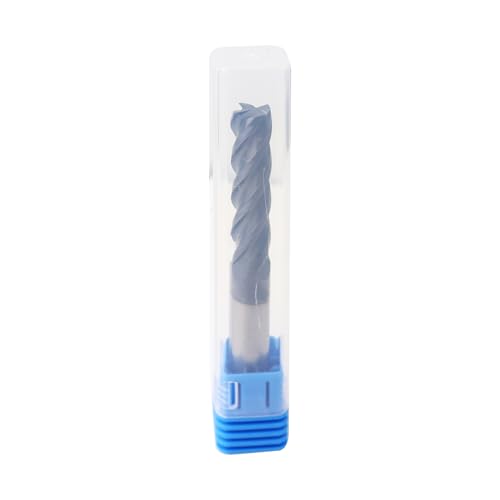 Image of 3 /8'' Carbide Long End Mill, 4 Flute, AlTiN Coating, Square End Mills for Steels, 30 Degree Helix, CNC Router Bit, 3 /8 inch Shank Diameter