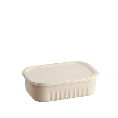 Image of KREPS Multi Purpose Plastic Storage Bins Stackable Organizer Boxes with Lids, Stackable Crates for Home & Kitchen, items like books, clothes, snacks, toys. (Pack Of 1, Small - 24 X 16 X 8 CM)