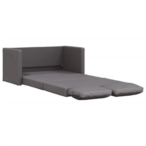 vidaXL Bodensofa, Klappbar Bodenbett Sofa mit Schlaffunktion, Schlafsofa Schlafsessel mit Metallgestell, Klappsofa Sofabett für Wohnzimmer Schlafzimmer, Grau Stoff